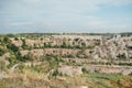 Stone quarry with excavate - Open pit mine