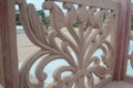 Stone railing design, stone jaali stock photo