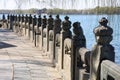 Stone railing in Summer Palace Royalty Free Stock Photo