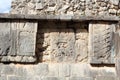 Mayan pyramid relief detail. Chichen Itza, Yucatan Royalty Free Stock Photo