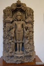 Stone relief of Hindu god Vishnu in National Museum of India in New Delhi