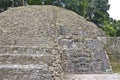 Stone relief at Maya archaeological site Caracol in Belize Royalty Free Stock Photo