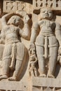 Stone reliÃÂ«f carving in Udaipur Royalty Free Stock Photo