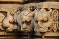 Stone reliÃÂ«f carving in Udaipur Royalty Free Stock Photo