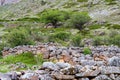 Stone remains of old abandoned balkar village in North Caucasus