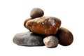 Stone River Stone Rock Boulder Mountain isolated on transparent background, Generative Ai