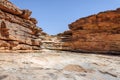 Stone river and waterfall in the dry season, Draa