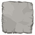 Stone rock cartoon, broken boulder. vector