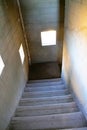 Stone rock ladder inside the beacon tower in The Qilian Mountain Scenic Area Mount Drow in Qinghai China Royalty Free Stock Photo