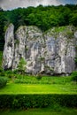 stone rocks in a green park, nature beautifying the landscape