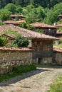 Stone, roof tiles and wood Royalty Free Stock Photo