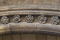 Stone rose on archway Royalty Free Stock Photo