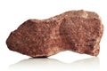 A stone, a rough fragment of crimson quartzite Royalty Free Stock Photo