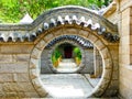 Stone round doors on Laoshan Mountain in Qingdao