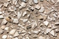 Stone rubble in the concrete wall as background Royalty Free Stock Photo