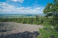 Stone run at Lysa Gora, Swietokrzyskie Mountains, Poland Royalty Free Stock Photo