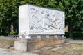 Stone sarcophagi at the Soviet War Memorial Treptower Park Berlin.