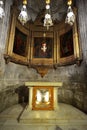 Stone of Scourging of Jesus. Holy Sepulcher church