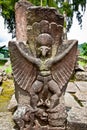 Stone sculpture in ancient Candi Sukuh on Java, Indonesia