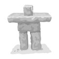 Stone sculpture in canada. Canada single icon in monochrome style vector symbol stock illustration web. Royalty Free Stock Photo