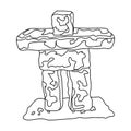 Stone sculpture in canada. Canada single icon in outline style vector symbol stock illustration web.