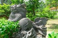Stone sculpture of a dragon, one of the symbols of Chinese zodiac