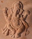 Stone sculpture of ganesha elephant god