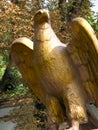 Stone sculpture of a golden eagle Royalty Free Stock Photo