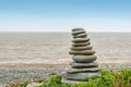 Stone sculpture Inukshuk Royalty Free Stock Photo