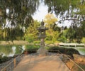 Stone sculpture in a Japanese garden Royalty Free Stock Photo