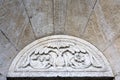 Stone sculptures on the exterior of the Cathedral in Modena (Italy) Royalty Free Stock Photo