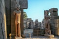 Stone sculptures in famous Karnak Temple Complex (Luxor, Egypt) Royalty Free Stock Photo