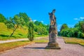 The stone sculptures in Olesko Castle\'s landscape garden, Ukraine Royalty Free Stock Photo