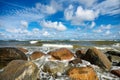 Stone sea beach Royalty Free Stock Photo