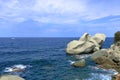 Stone in the Sea in front of Forio, Ischia, Italy Royalty Free Stock Photo