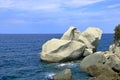 Stone in the Sea in front of Forio, Ischia, Italy Royalty Free Stock Photo