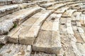 Stone seats of Theater of Dionysus at Acropolis foot, Athens, Greece Royalty Free Stock Photo