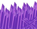 Stone sharp fence. Amethyst purple.Abstract background