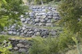 stone shoring on the river bank Royalty Free Stock Photo