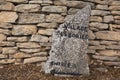 Stone signpost in the Bories Village , France