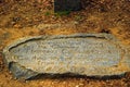 Site of Henry David Thoreau`s cabin at Walden Pond, where he wrote his famous book Walden. Royalty Free Stock Photo