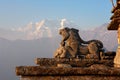 Stone Snow Lion - Himalayas - Tungnath Royalty Free Stock Photo