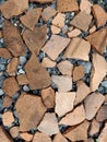 Stone Soil rock wall tile brown background