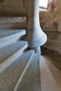 Stone spiral castle staircase Royalty Free Stock Photo