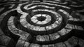 Stone Spiral Staircase in Dark Room Royalty Free Stock Photo