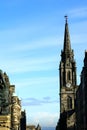 Stone spire on the Tron Kirk in Edinburgh, Scotland