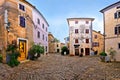 Stone square of Groznjan village Royalty Free Stock Photo