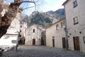 Stone square in Montenegro, historical buildings and aesthetics Royalty Free Stock Photo