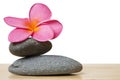 Stone Stack and Frangipani Flower