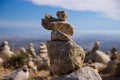 The stone stack on the top of Faia Royalty Free Stock Photo